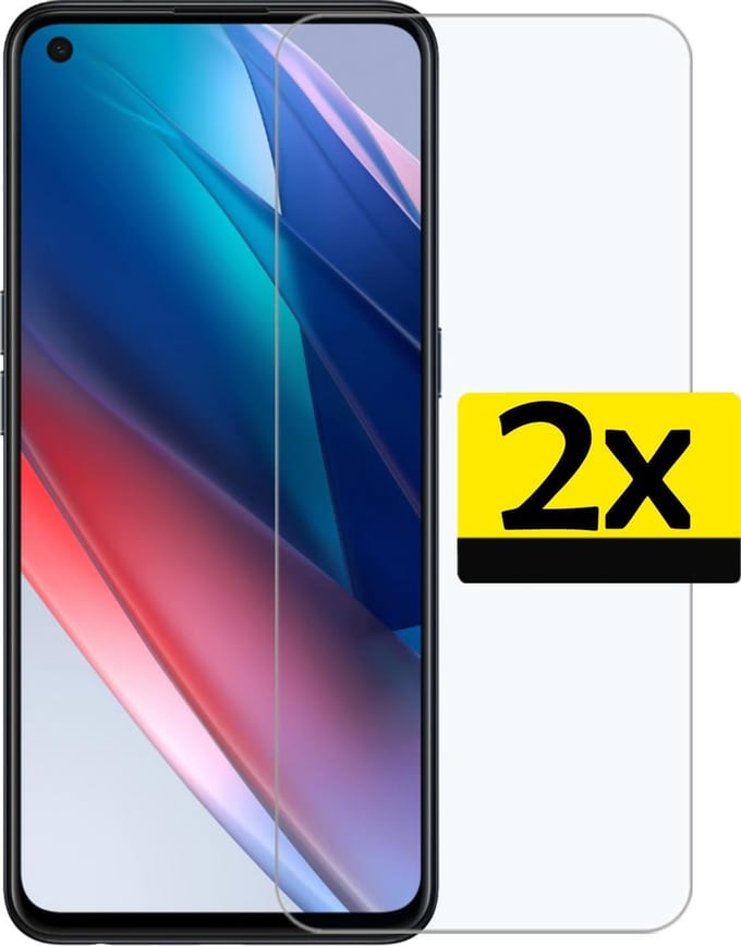Screenprotector - Geschikt voor OPPO Find X3 Lite - 2 Stuks - Extra Sterk - Beschermglas - Gehard Glas - Tempered Glass - Screen Protector
