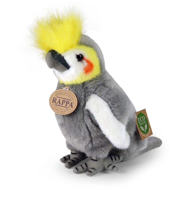 Rappa - Realistic Plush Toy Cockatiel Parrot 18 cm Eco-Friendly