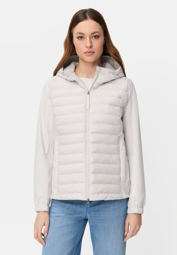 camel active teXXXactive® blouson met verstelbare capuchon - Maat womenswear-34 - Perlweiß