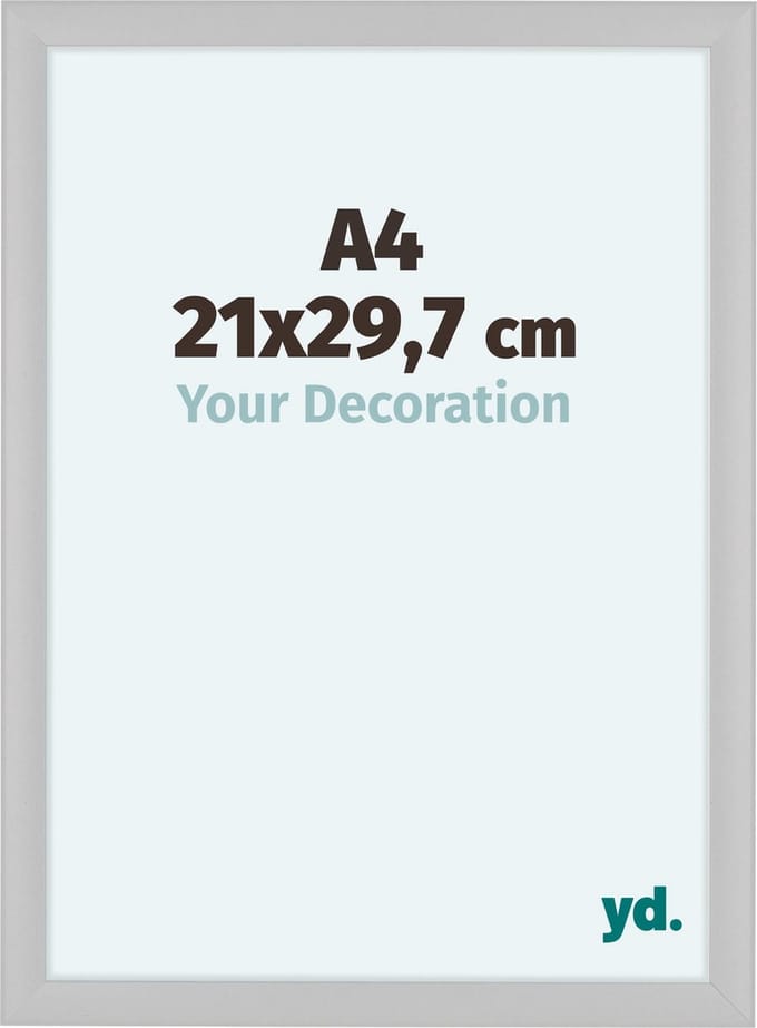 Your Decoration - Fotolijst A4 21x 29,7 cm - MDF - Wit Mat - Como