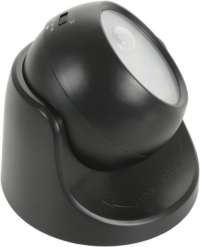 Zwart LED Bewegingsmelder 9x9 cm – Perfect voor Veiligheid en Comfort