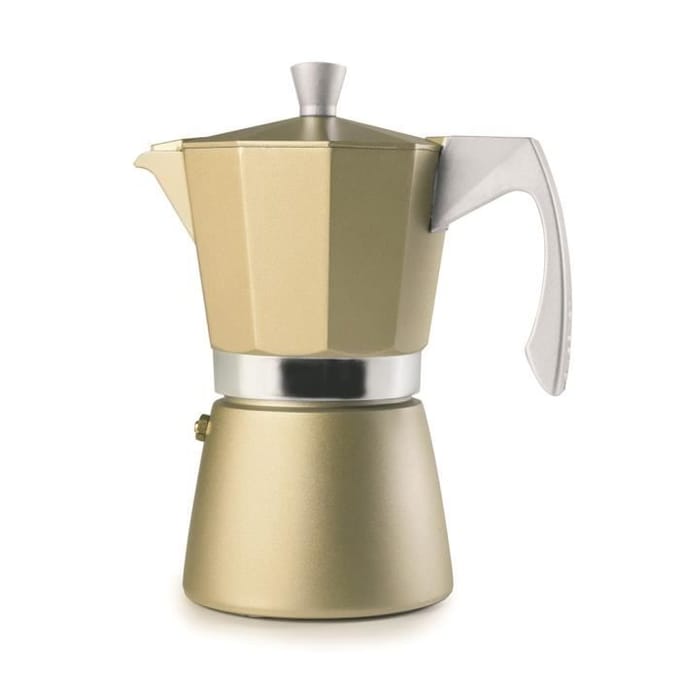 Espressokan - Ibili - Evva Golden - 6 Kopjes - 300 ml - Gietaluminium - Inductie