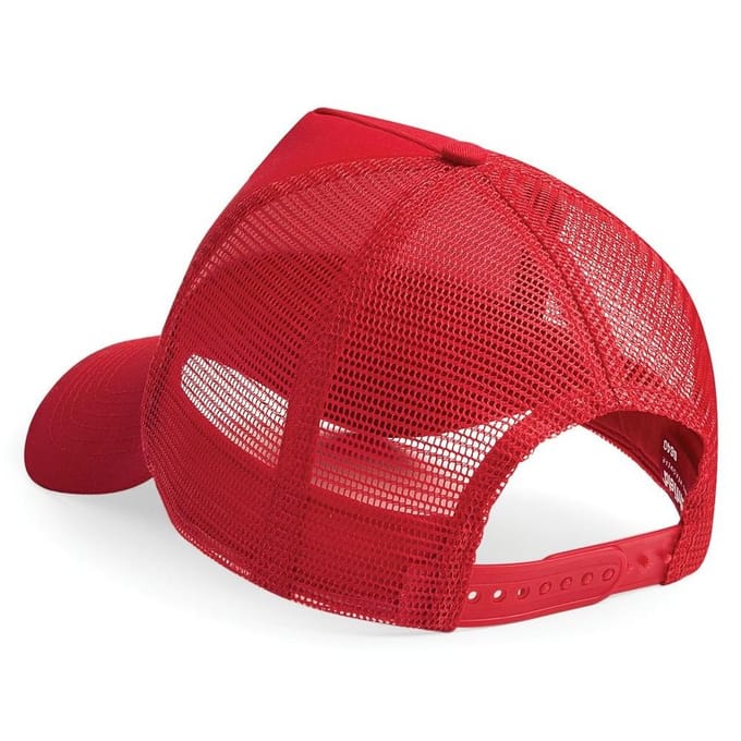 Beechfield Heren Half Mesh Trucker Cap / Hoofddeksel (2 stuks) (Zwart/ Lichtgrijs)