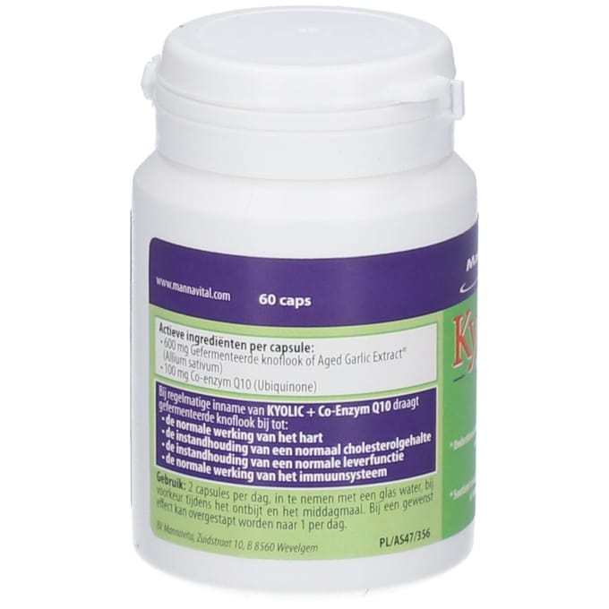 Mannavital Kyolic + co-enzym Q10 60 Capsules