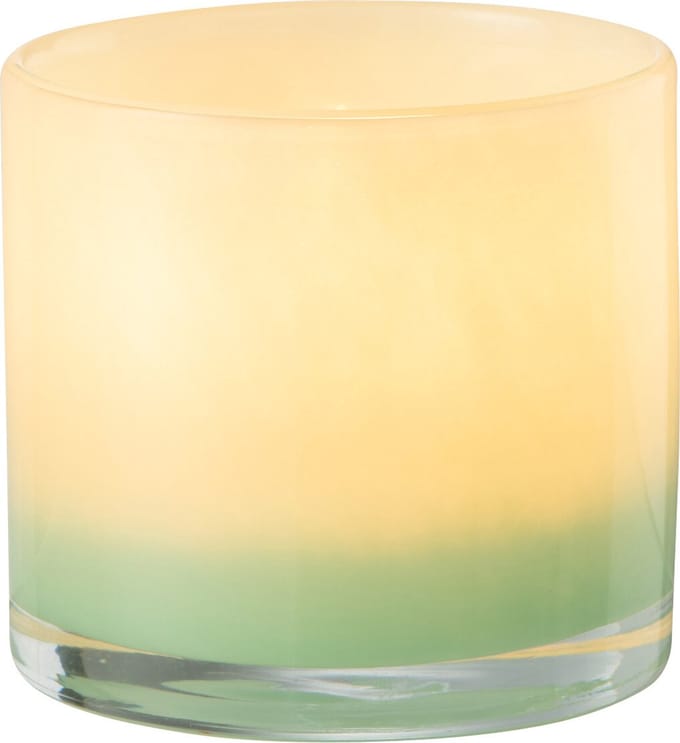 J-Line windlicht Jade - glas - lichtgroen - small