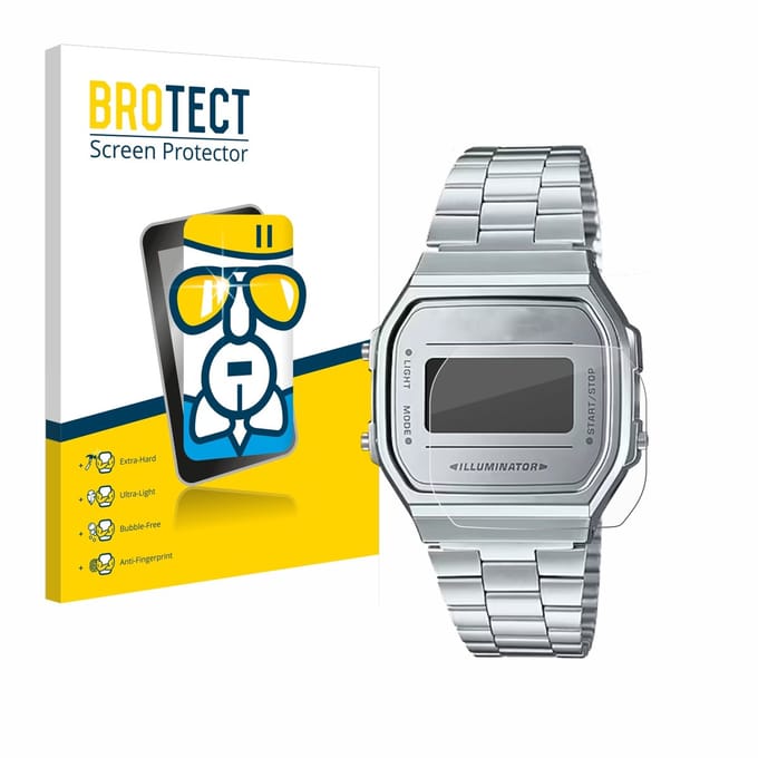 Screenprotector voor Casio A168WEM-7EF Beschermglas transparant