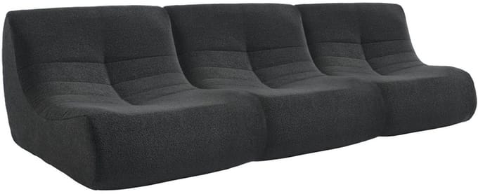 sweeek - Set van 3 fauteuils boucléstof sokol 1 zitplaats