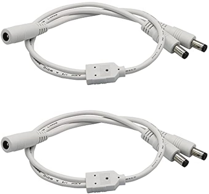 DC Splitter Kabel - Verlengkabel - Stroom Verdelen - 1 naar 2 - 40 cm - Wit