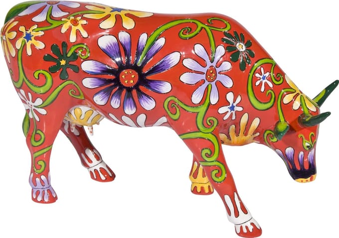 Cowparade Large Flower lover cow