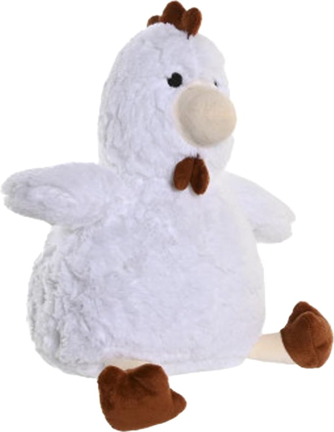 Items Deurstopper - 1 kilo gewicht - Kippen dieren thema - wit - 22 x 25 cm