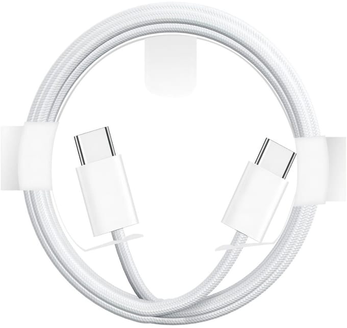 Fast Charging Cable USB-C To USB-C 100CM White