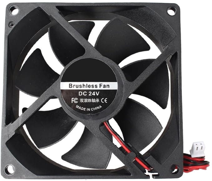 Eamber - Stille 24V koelventilator voor computer CPU-systeem - 92 x 92 x 25 mm - borstelloos - 3D Printer PC CPU - computerkasten