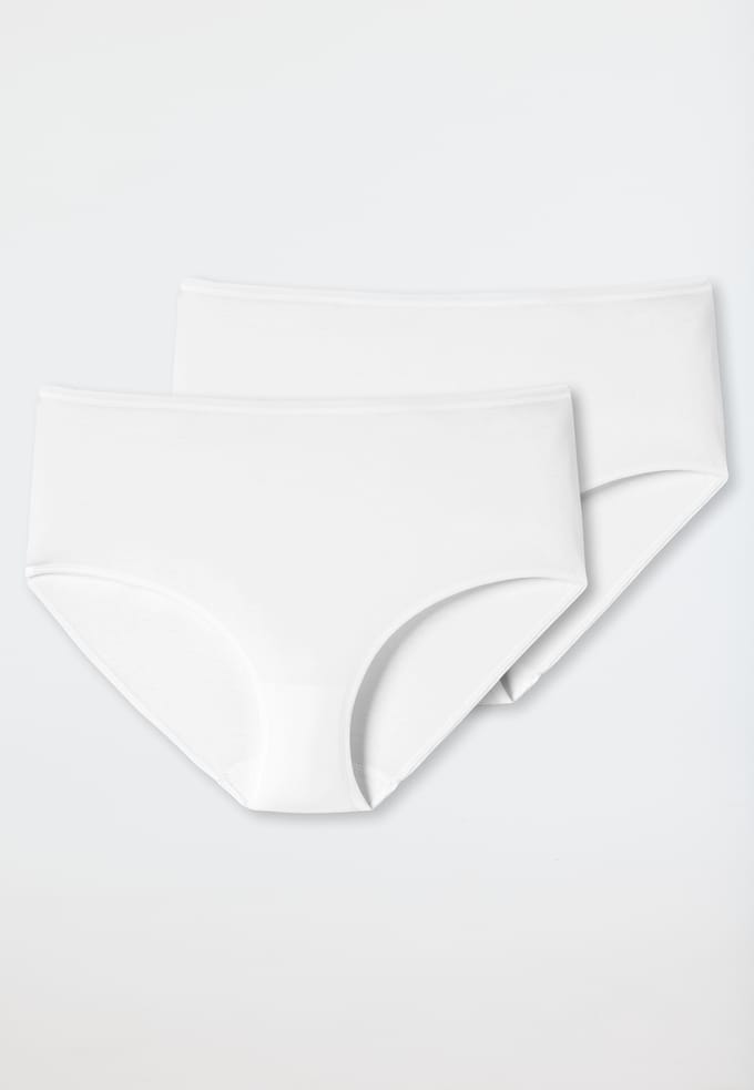 Schiesser 2 PACK Midi Slip 95/5 - Dames Onderbroek - wit