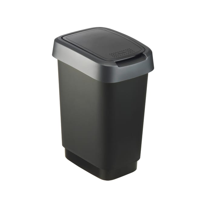 Rotho Twist Afvalbak - 10L - 24,8x18,1x33cm - Donkergrijs