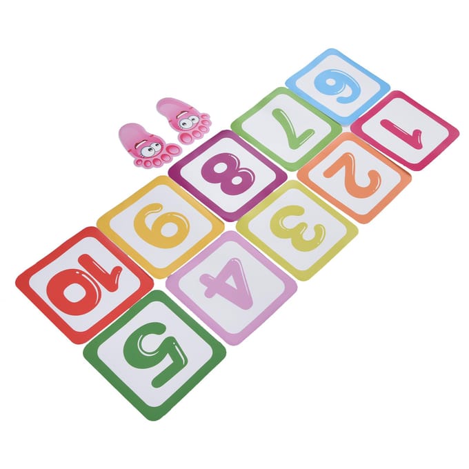 Spelvloersticker Klassiek Nummer Milieubescherming PVC Waterdicht Nummer Spelsticker pink