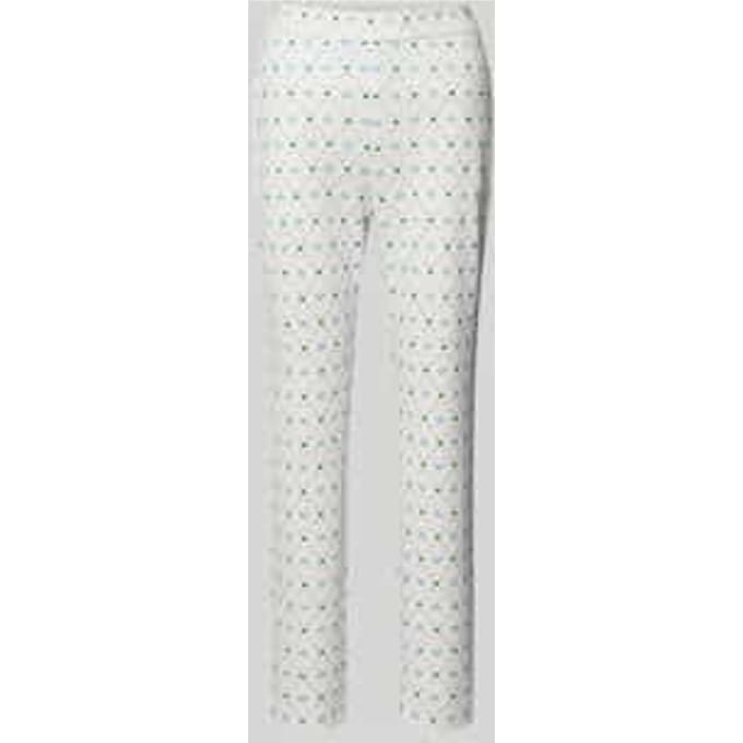 Slim fit stoffen broek met All-over logoprint