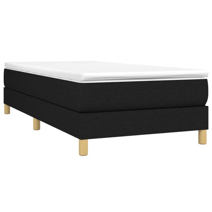 vidaXL - Boxspring - bed - 90x200 - cm - stof - zwart