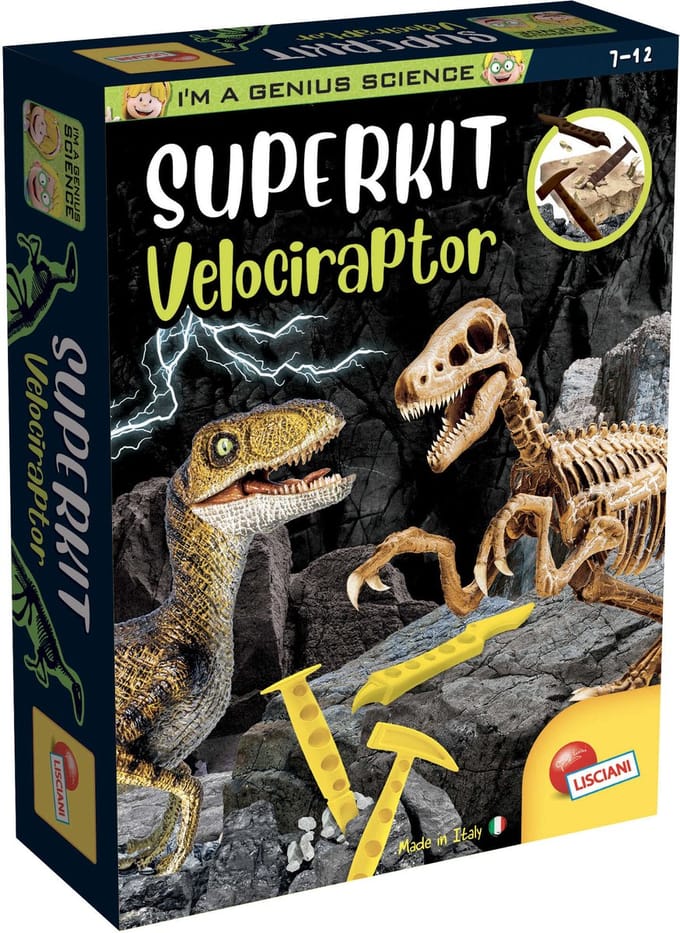 Super kit Velociraptor - Kit Scientifique - I'M A GENIUS - Bloc a creuser