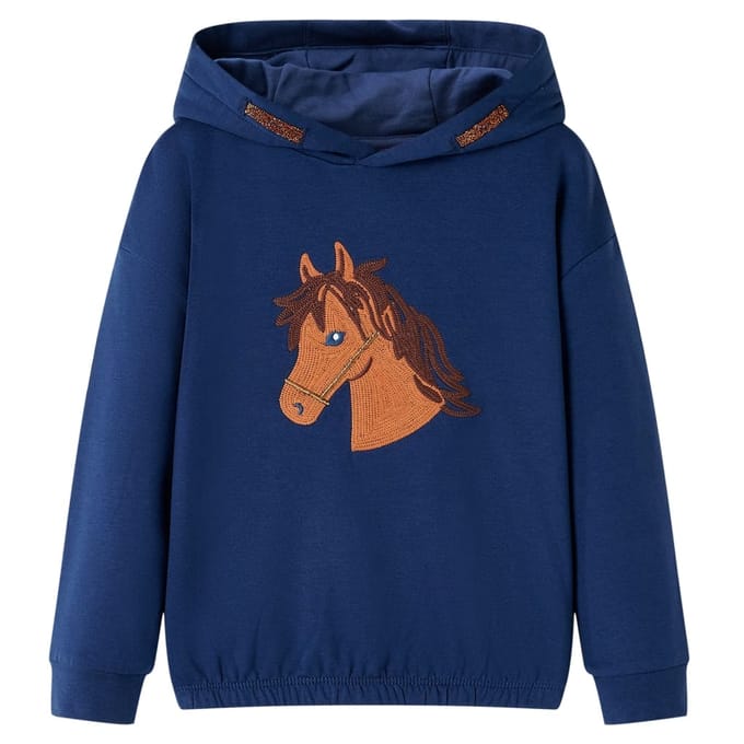 vidaXL - Kindertrui - met - capuchon - 92 - marineblauw