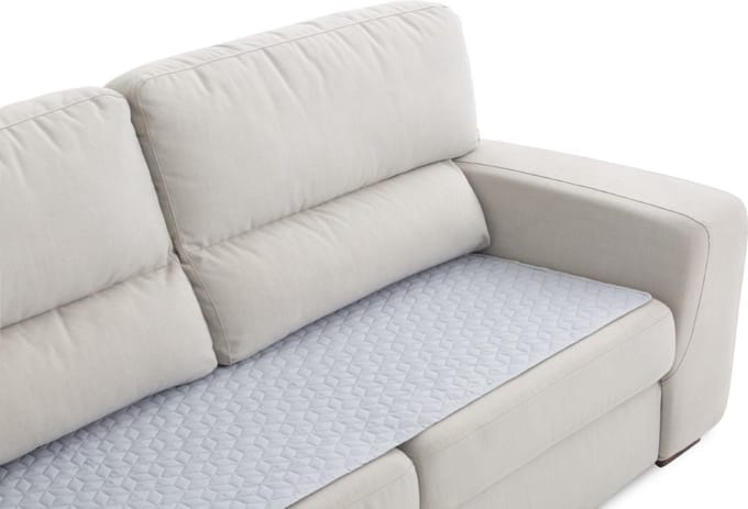 Geo Banktopper - 55cm breed - Licht grijs - Antislip