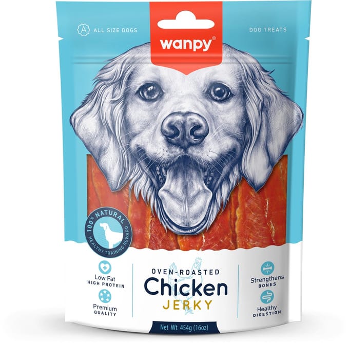 Wanpy | Chicken Jerky | Hondensnack - Voordeelverpakking 454 gram