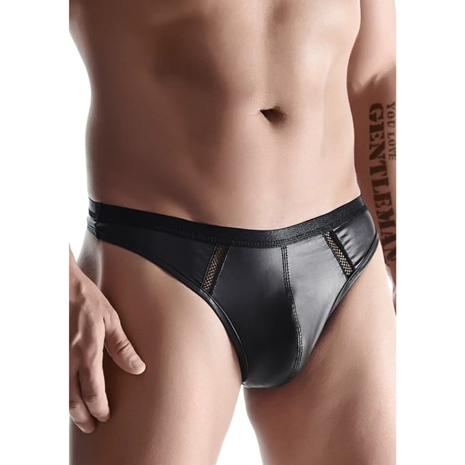 Regnes Fetish Planet - Wetlook Herenstrings - Zwart