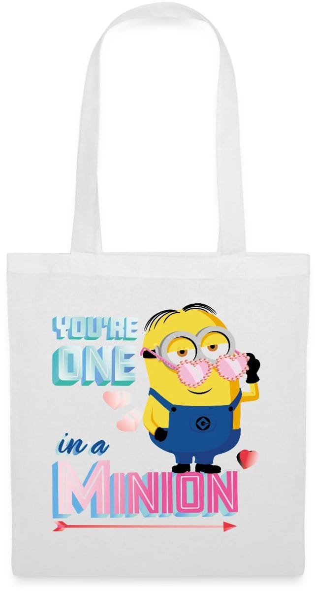 Minions Dave Youre One In A Minion Grappig Ontwerp Tas Van Stof Schoudertas