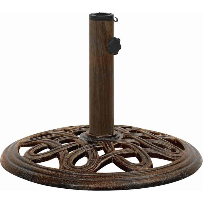 vidaXL - Parasolvoet - 40x40x32 - cm - gietijzer - bronskleurig