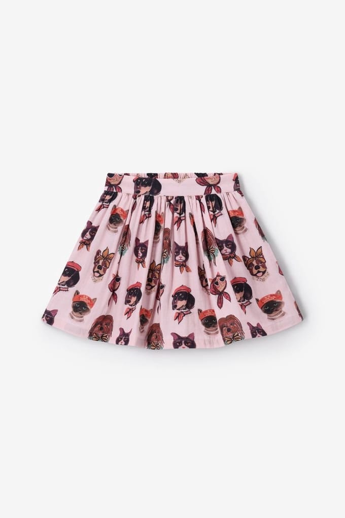 Sissy-Boy - Lichtroze rok met hondjes print