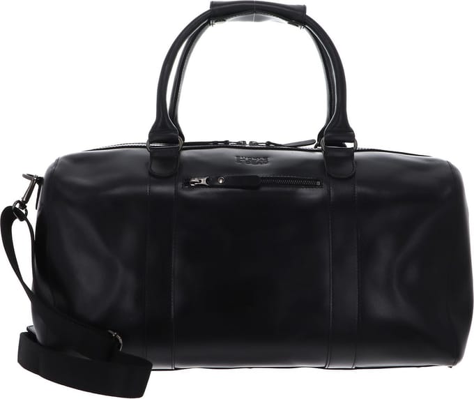 BUCKLE & SEAM Leren Reistas Willow Blu Weekender Black Zwart