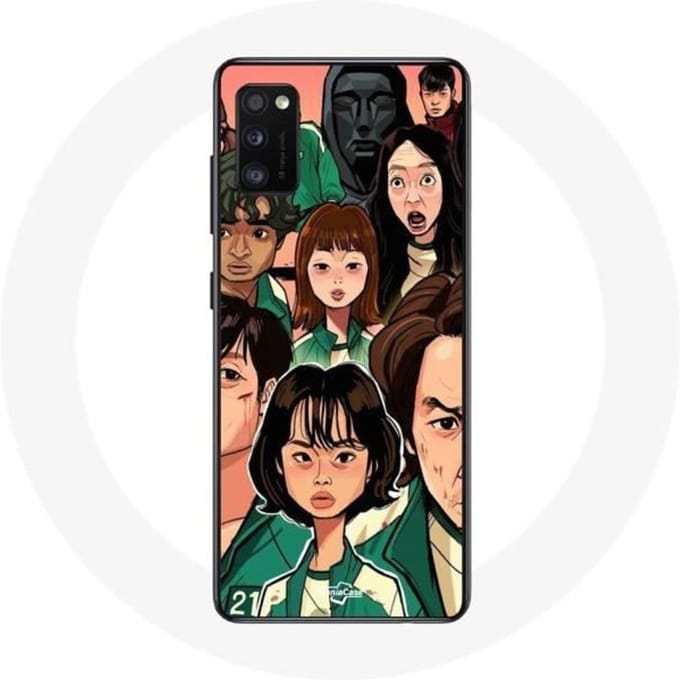 Coque pour samsung galaxy S20 plus Squid Game Affiche personnages Fanart