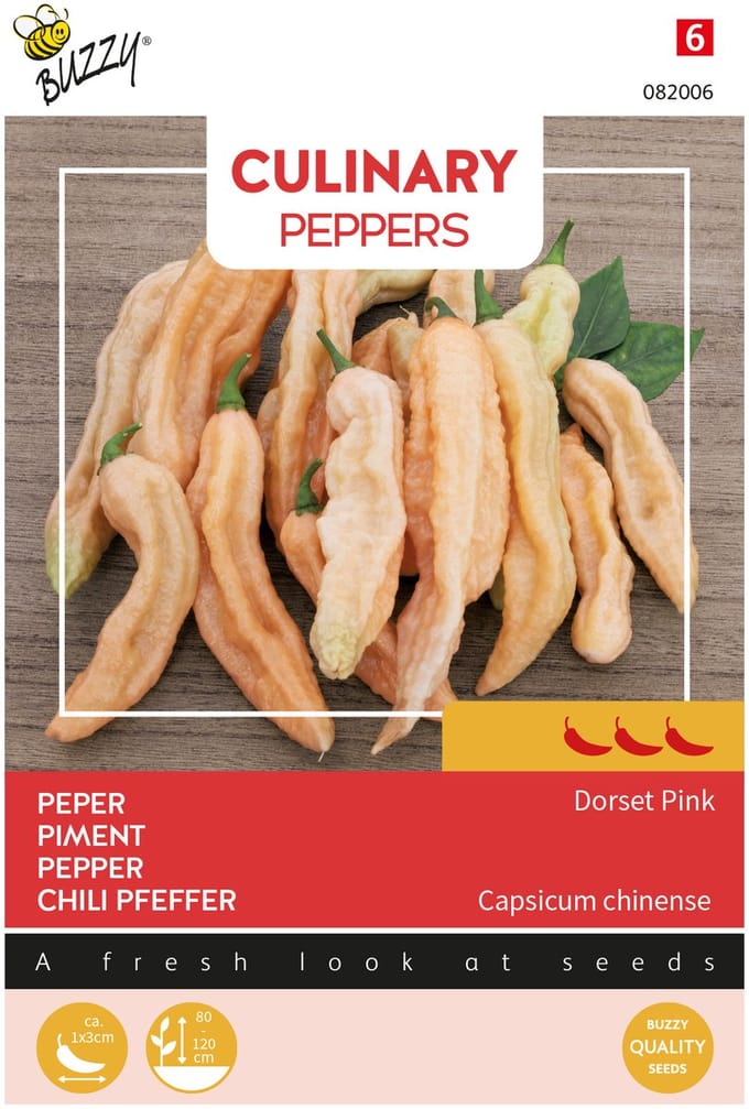Buzzy Seeds Culinary Peppers Dorset Pink