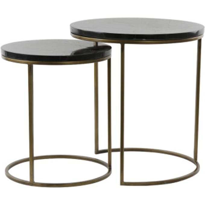 Light & Living bijzettafel sobrina Ø50x52cm - set van 2