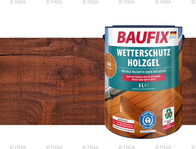 BAUFIX Weerbeschermende houtgel 5 liter (Teak)