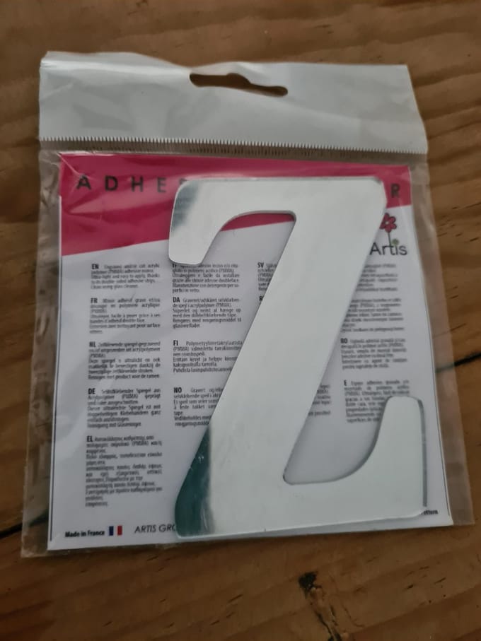 Letter Z Spiegel zelfklevend Artis