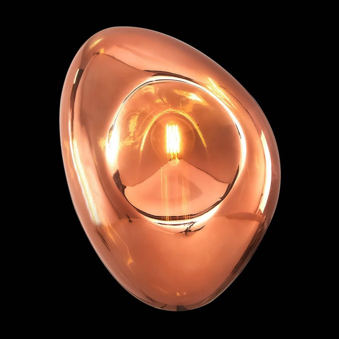 Maytoni Mabell wandlamp van glas, koper