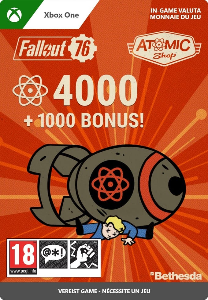 4000 Atoms (+1000 extra) - Fallout 76
