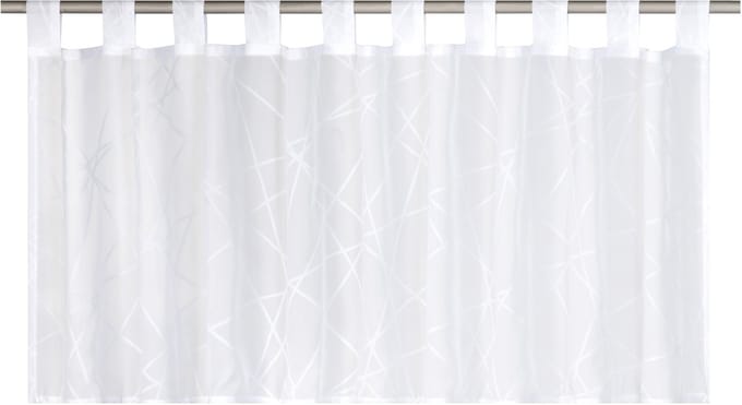 Elbersdrucke Bistro Gordijn Crossover Voile 48x140 cm transparant
