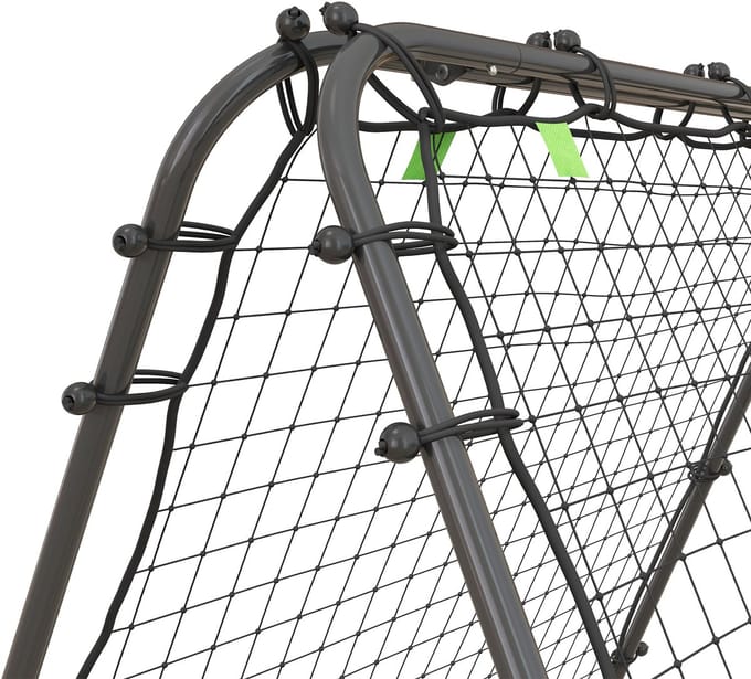 Voetbal Rebound Net - Staal - Zwart - 5 Standen Verstelbaar