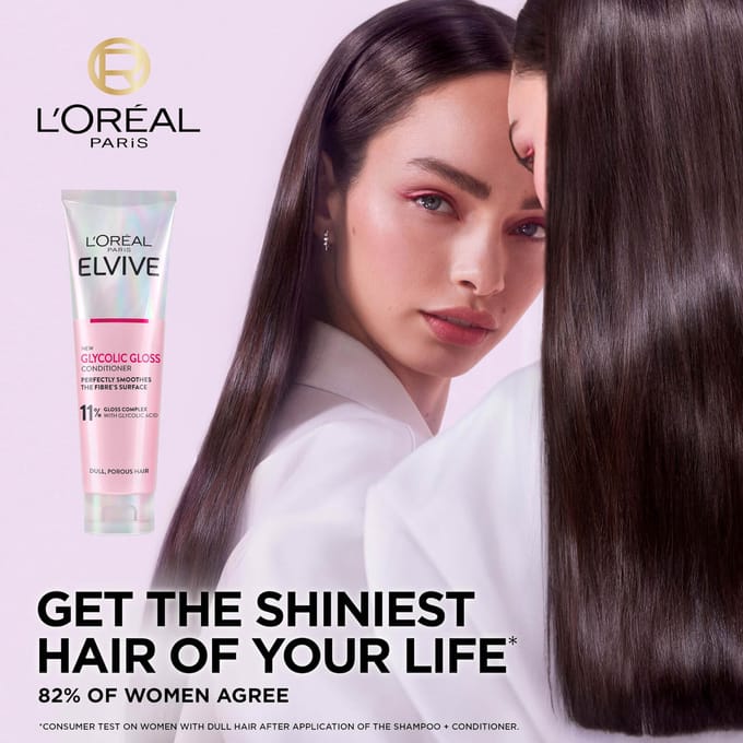 L'Oréal Paris Elvive Glycolzuur Glansversterkende Conditioner voor Dof Haar 150 ml
