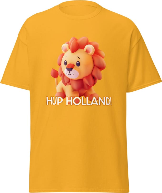 Hup Holland! T-Shirt - Goudkleur, 3XL