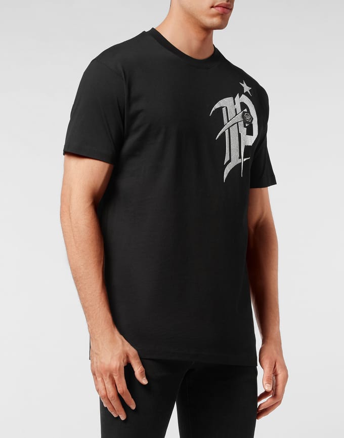 T-Shirt Ronde Hals Gothic Plein