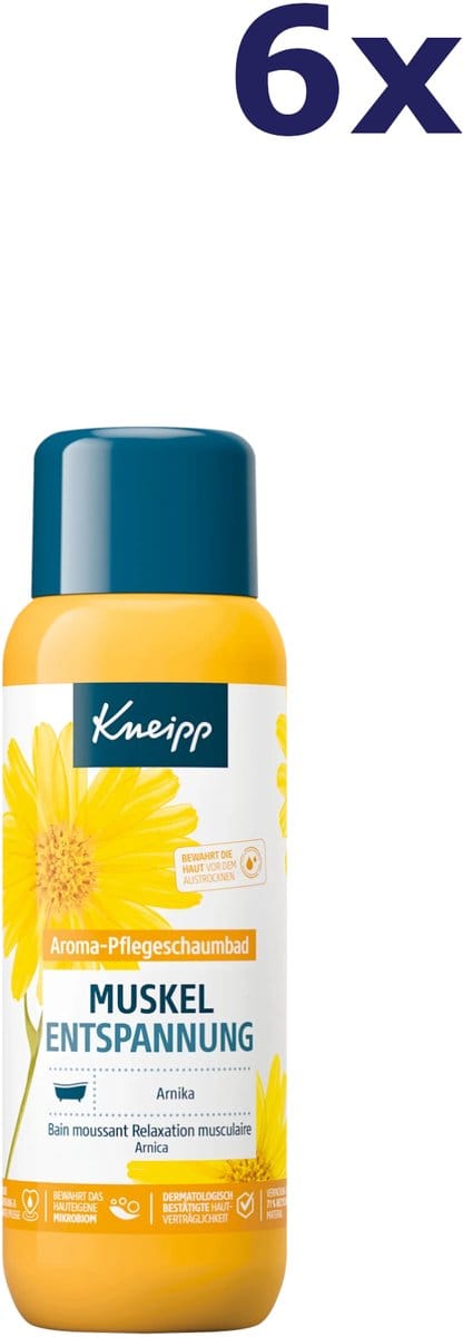 6x Kneipp Aroma Bubble Bath 400ml muscle relaxing