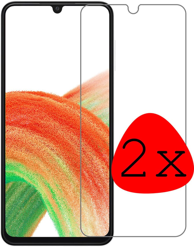 Screenprotector - 2 Stuks Geschikt voor Samsung Galaxy A33 - Extra Sterk - Beschermglas - Gehard Glas - Tempered Glass - Screen Protector