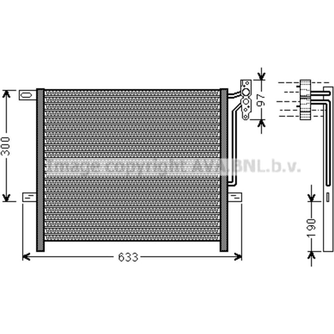 Condensator, airconditioning AVA COOLING BWA5369 AVA