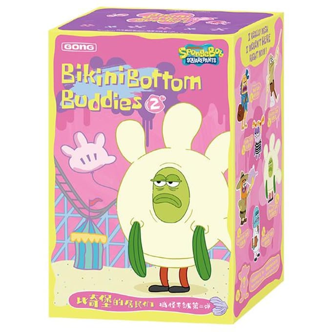 POP MART Bikini Bottom Buddies - Série 2 Boîte Surprise Peluches Fantaisistes pink