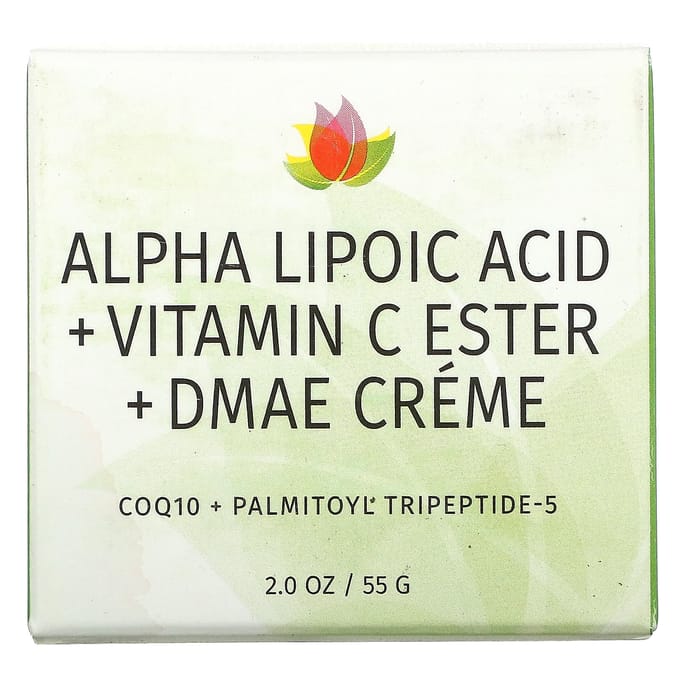 Alpha Lipoic Acid, Vitamin C Ester & Dmae Cream, 2 oz (55 g) white