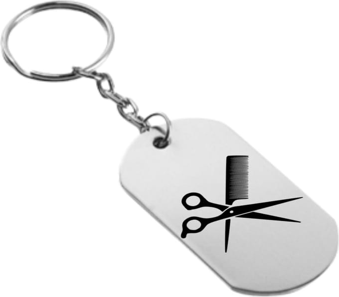 Akyol - Kappersschaar Sleutelhanger - Kapper - Schaar - Zilver - Kappersset - Acccessoires - Cadeau - Gift