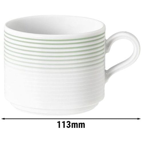 (6 stuks) SELTMANN WEIDEN Latte kop - 0,25 liter - Saliegroen Wit