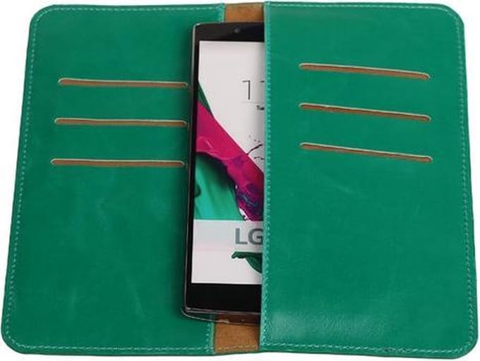 Groen Pull-up Large Pu portemonnee wallet voor LG